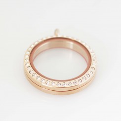 Rose Gold Bling Screw Top